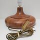 Solid wood lamp foot circular design 90s