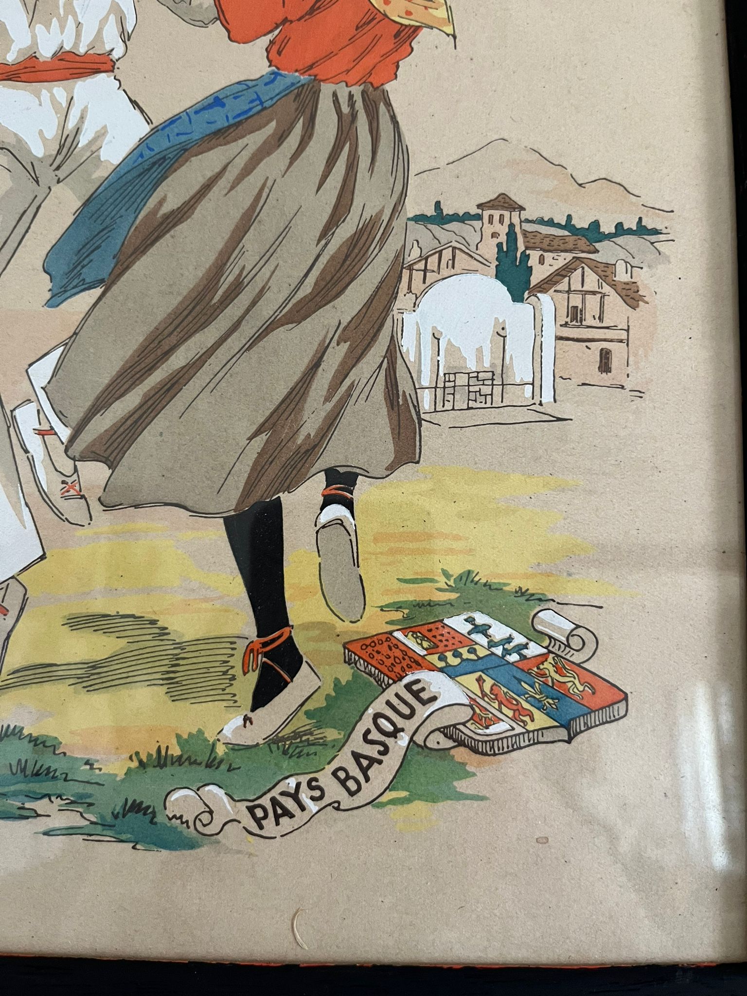 Lithography of the Basque country by E Maudy