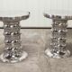 Paire de tabourets aluminium chromé Eichholtz 2000