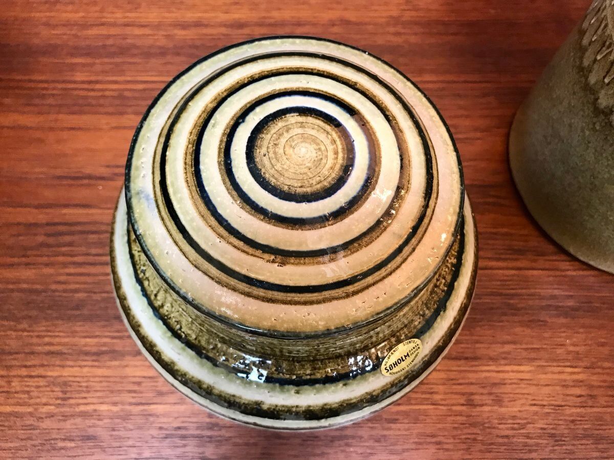 Ceramic Art Pot or Box with Lid from Søholm Stoneware, Denmark 1960s