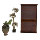Armoire à rideaux en chêne massif, circa 1930
