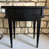 Vintage black and brass bedside table - 1950s style