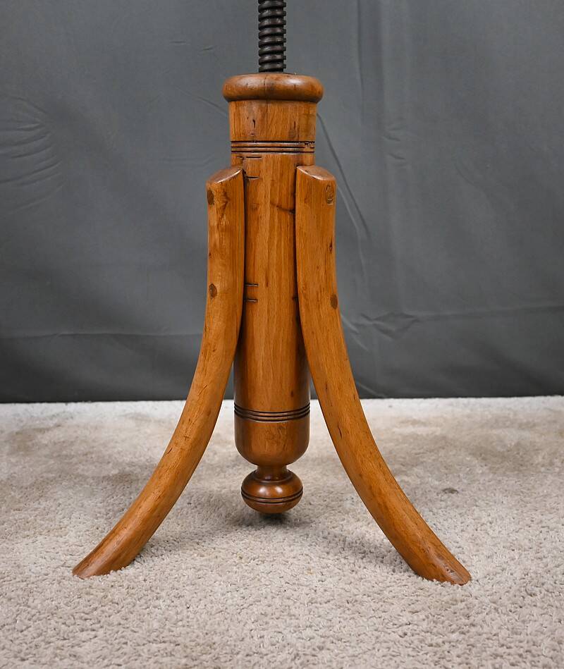 Swivel Chair for Children in Stained Beech, Thonet Style – Early 20th Century