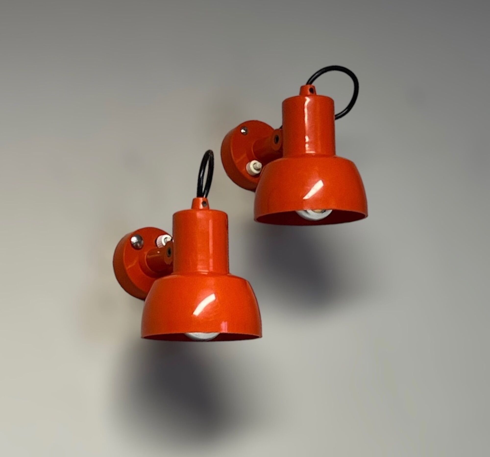 Space Age Orange Spotlights Made in Italy, 70s