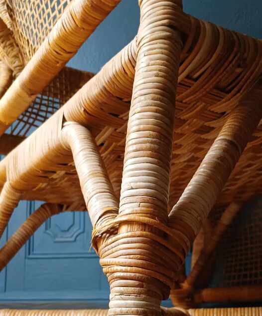 Rattan armchair in the style of Kay Fisker for R. Wengler. Danish work from the 1960s.