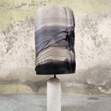 Vintage owl lamp made of natural stone