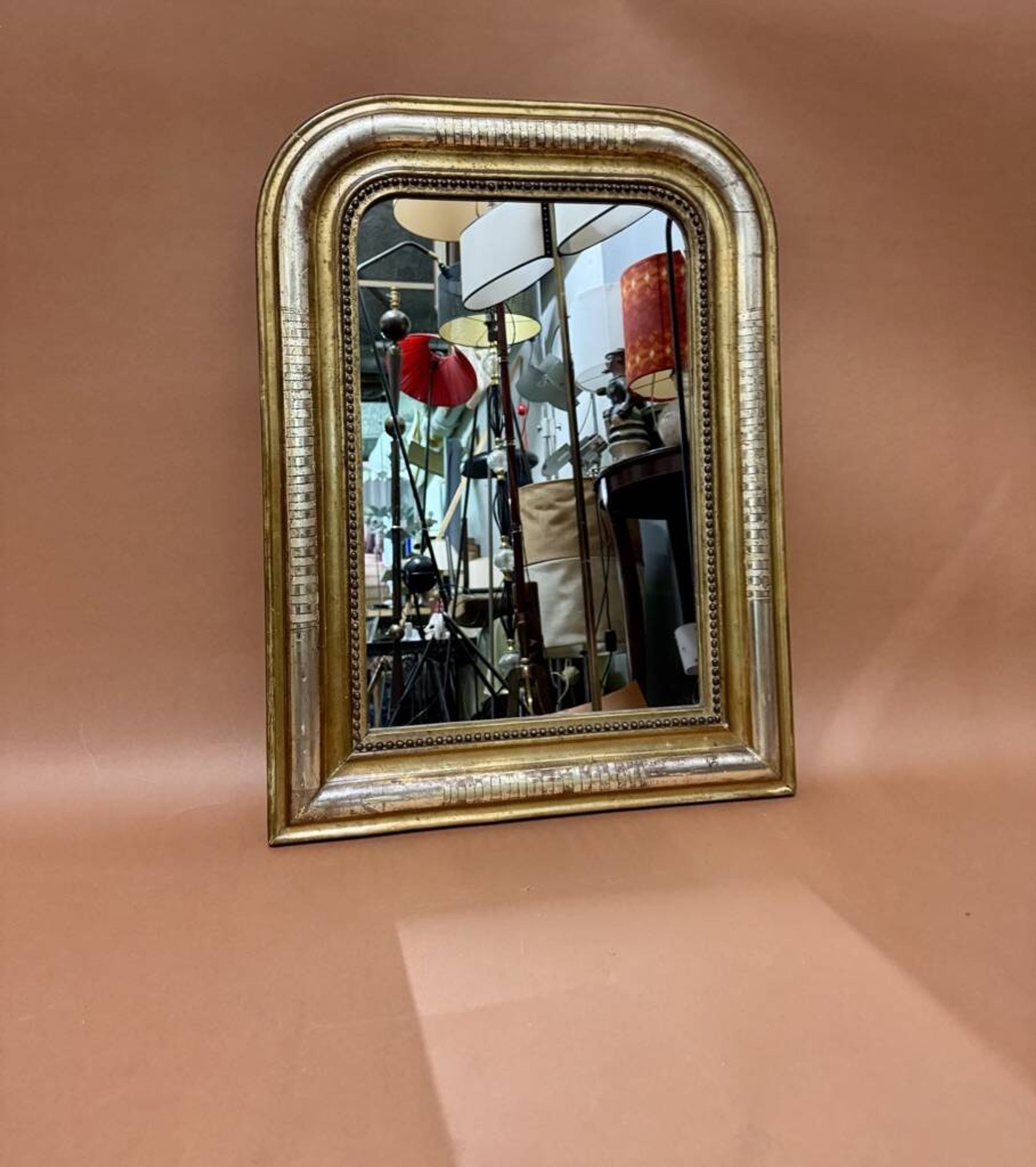 Napoleon III mirror in gold and silver