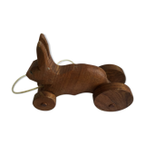 Handmade wooden toy Rabbit to shoot
