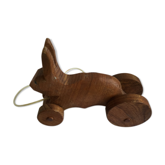 Handmade wooden toy Rabbit to shoot