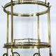 Chariot de bar moderne du milieu du siècle en laiton et verre par Cesare Lacca, Italie, années 1950.
