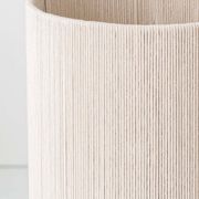 Ceramic Trompe L'Oeil Wicker Table Lamp with New Woven Cream Cord Lampshade