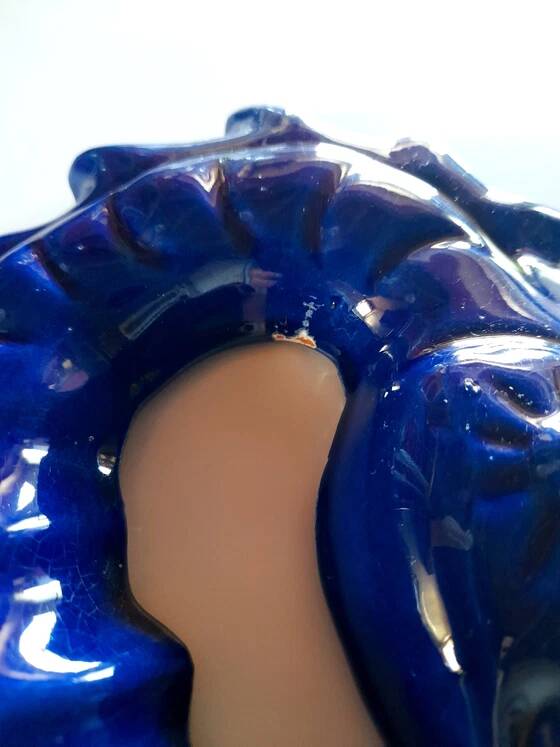 Pair of ceramic seahorses