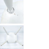 Chaise vintage blanche en bois