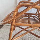 Pair of vintage rattan armchairs circa the 1970s.
