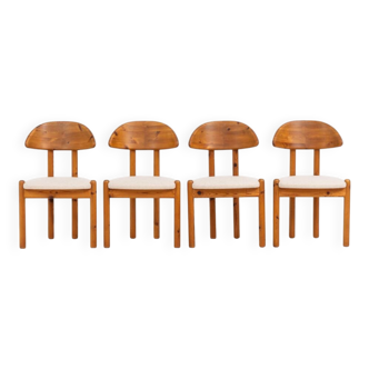 Ensemble de 4 chaises en pin par Vamdrup Stolefabrik (Danemark, années 1970).