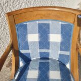 Armchair backrest rounded fish head