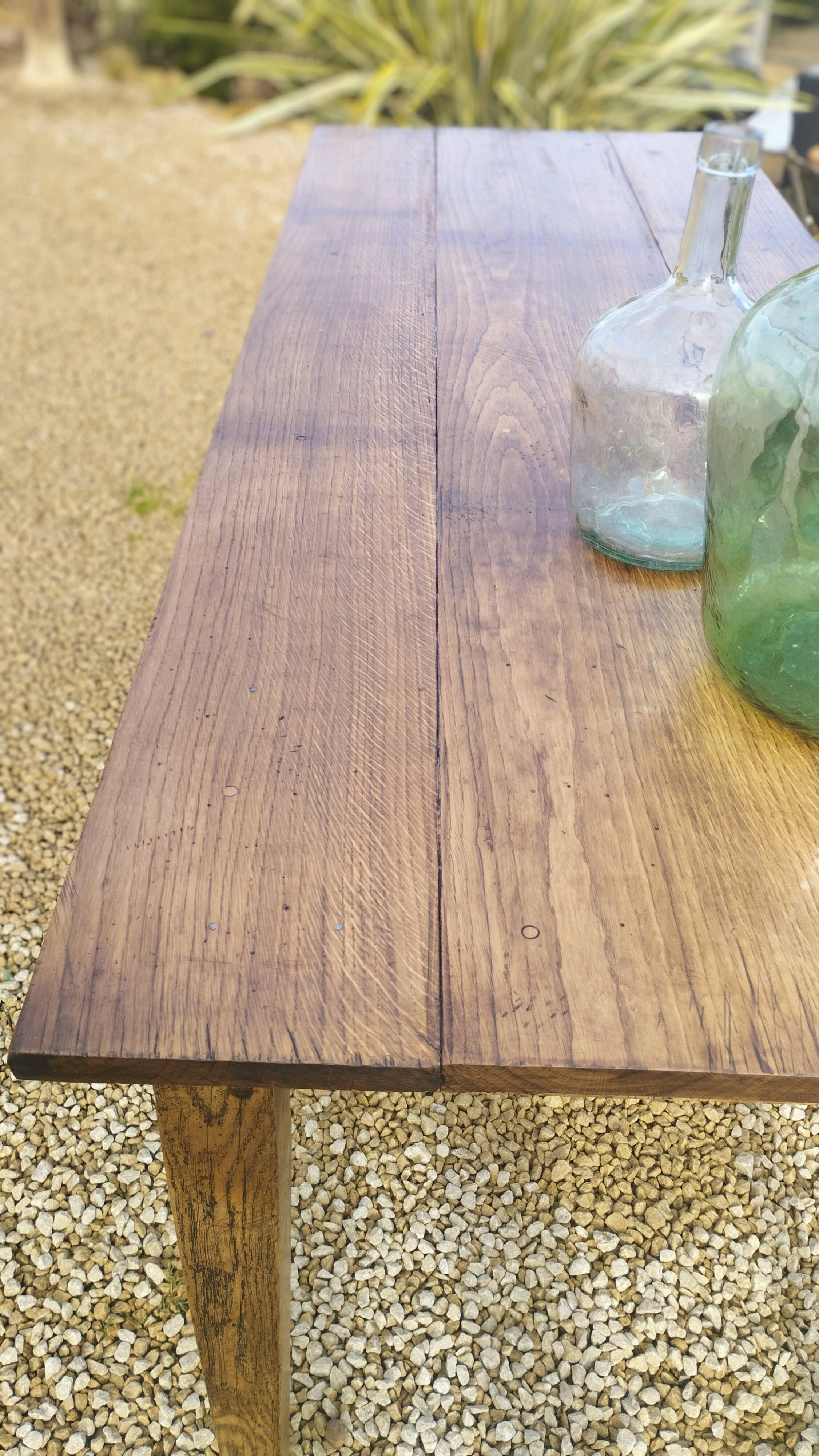 Farm table in sold oak