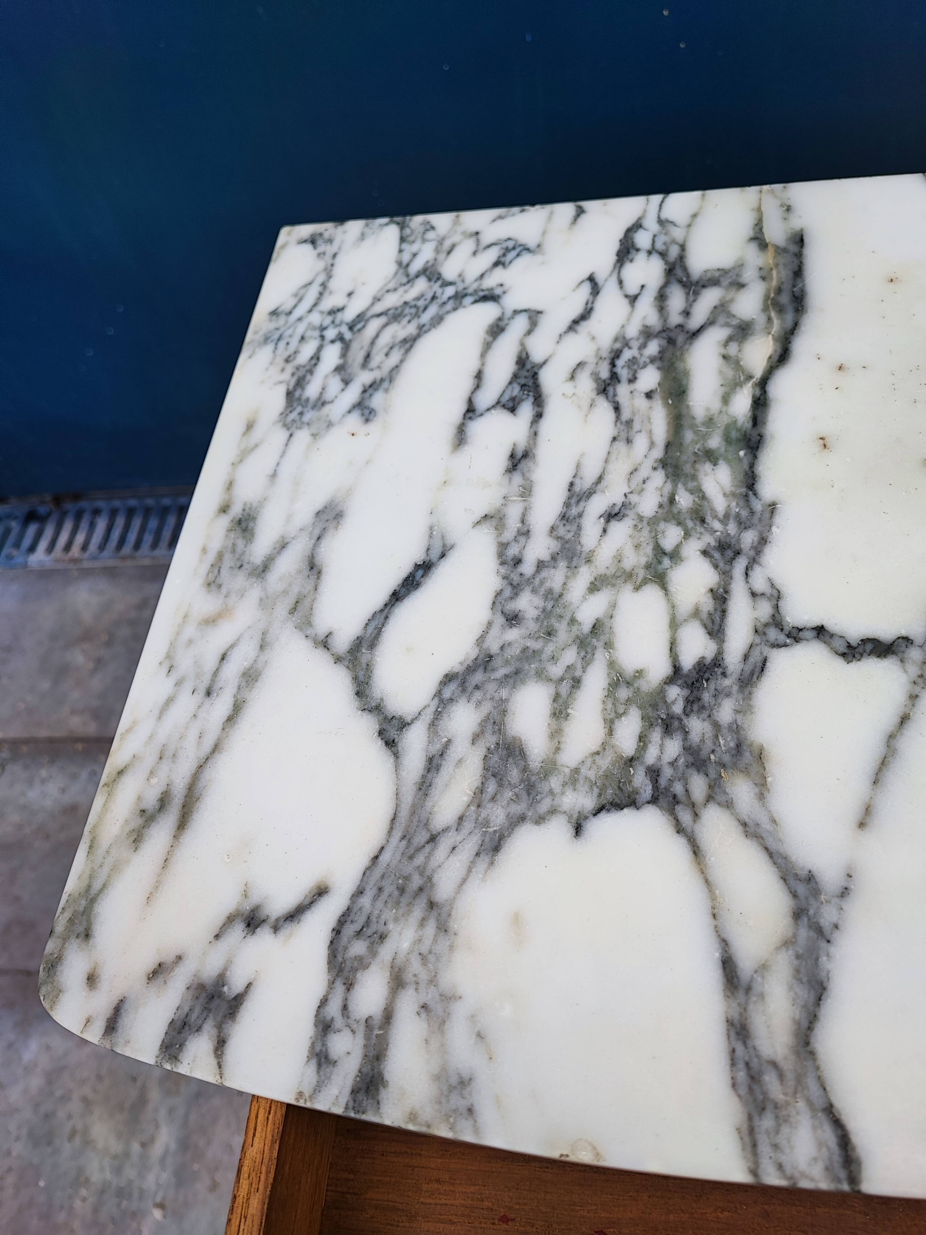 Bedside table marble top art-deco style