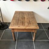 Rustic farm coffee table turned feet with 1 1930 drawer