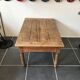 Table basse de ferme rustique pieds tournés avec 1 tiroir 1930