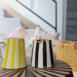 Vase Mina jaune et blanc
