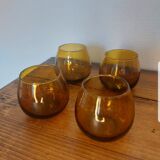 Set of amber glasses