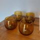 Set of amber glasses