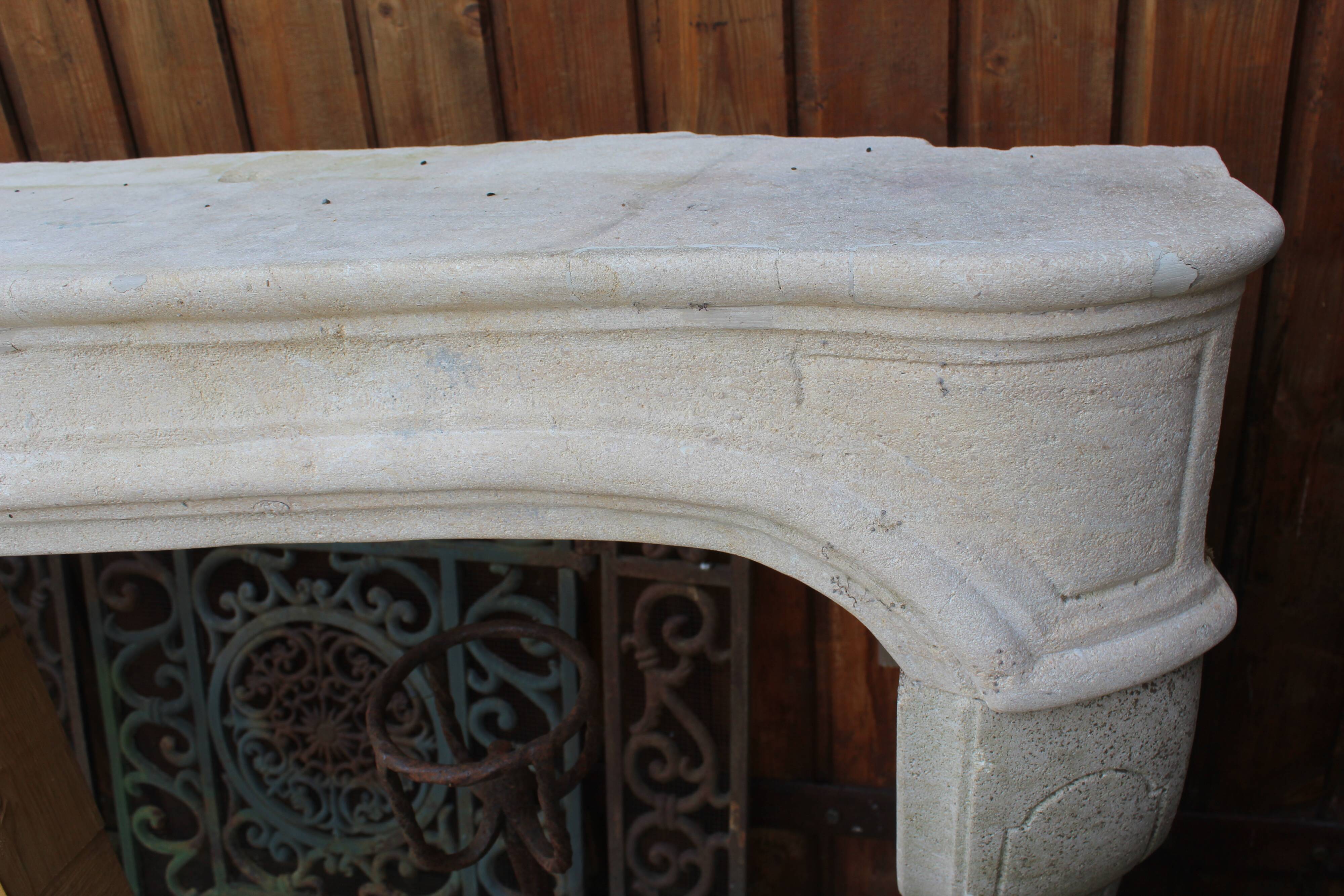 Old stone fireplace of massangis burgundy