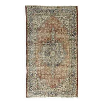 Tapis turc anatolien vintage fait main 200 cm x 118 cm