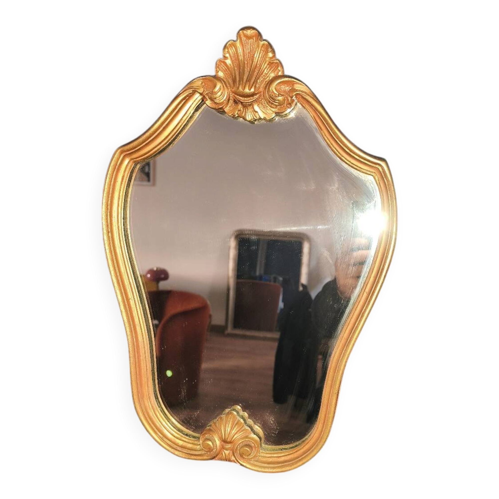 Violin-shaped mirror in Louis XV style
