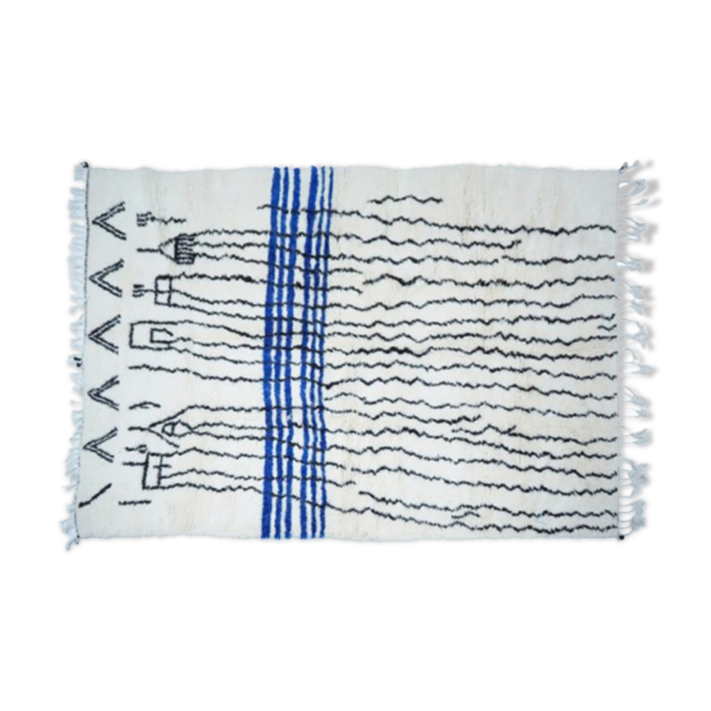 Colorful Berber carpet 253 x 176cm