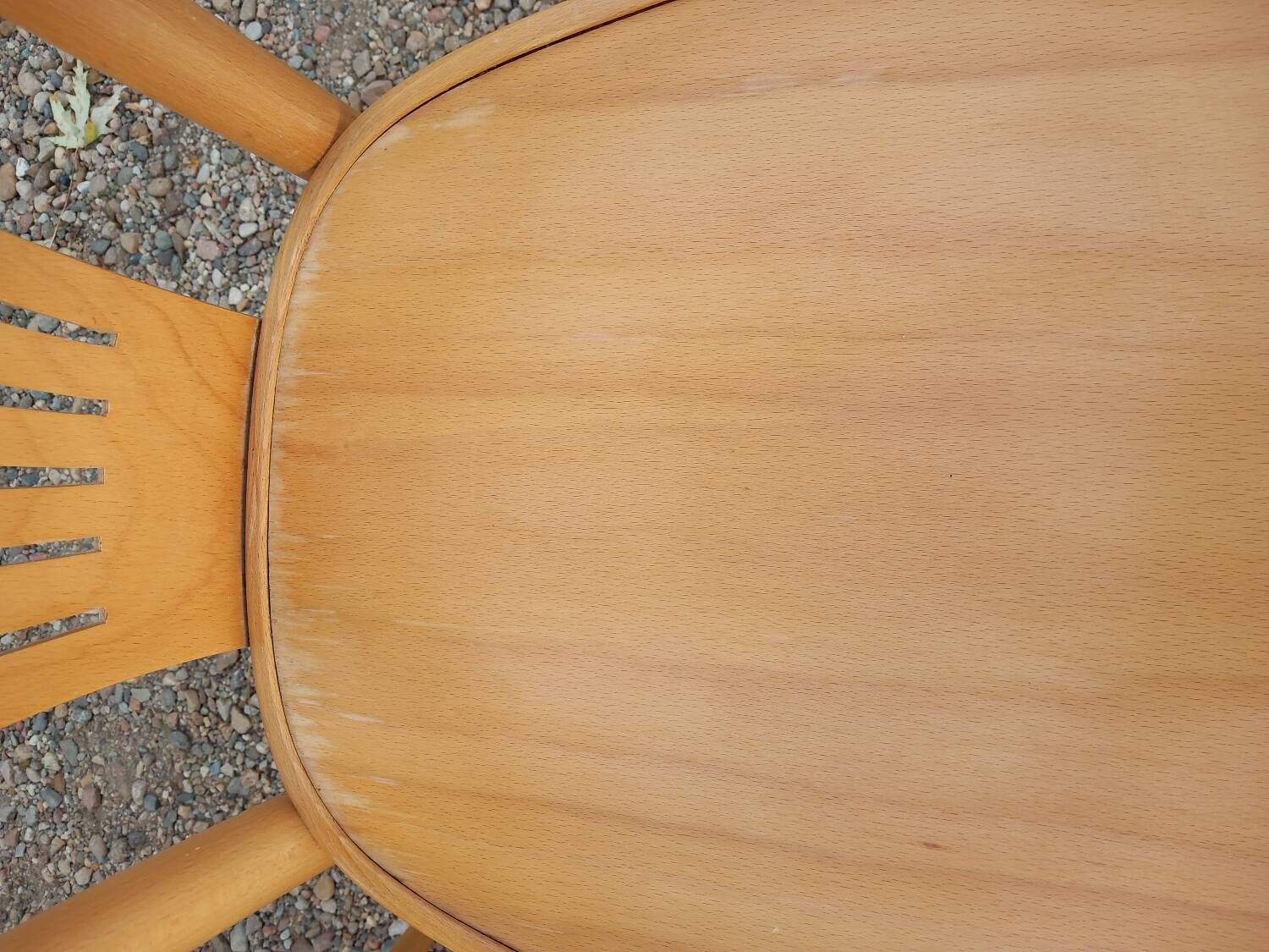 4 bistro chairs in solid blond wood, Fischel style