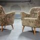 Pair of armchairs flower 50s