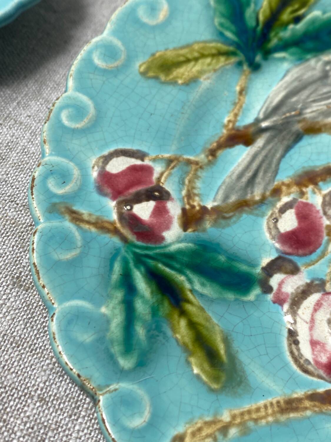 Sarreguemines majolica plates