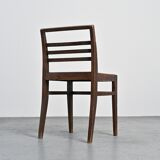 Paire de chaises 103 en hêtre teinté par René Gabriel, circa 1943