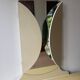 1970s/80s Formica hairdresser's dresser with a folding triptych round mirror.