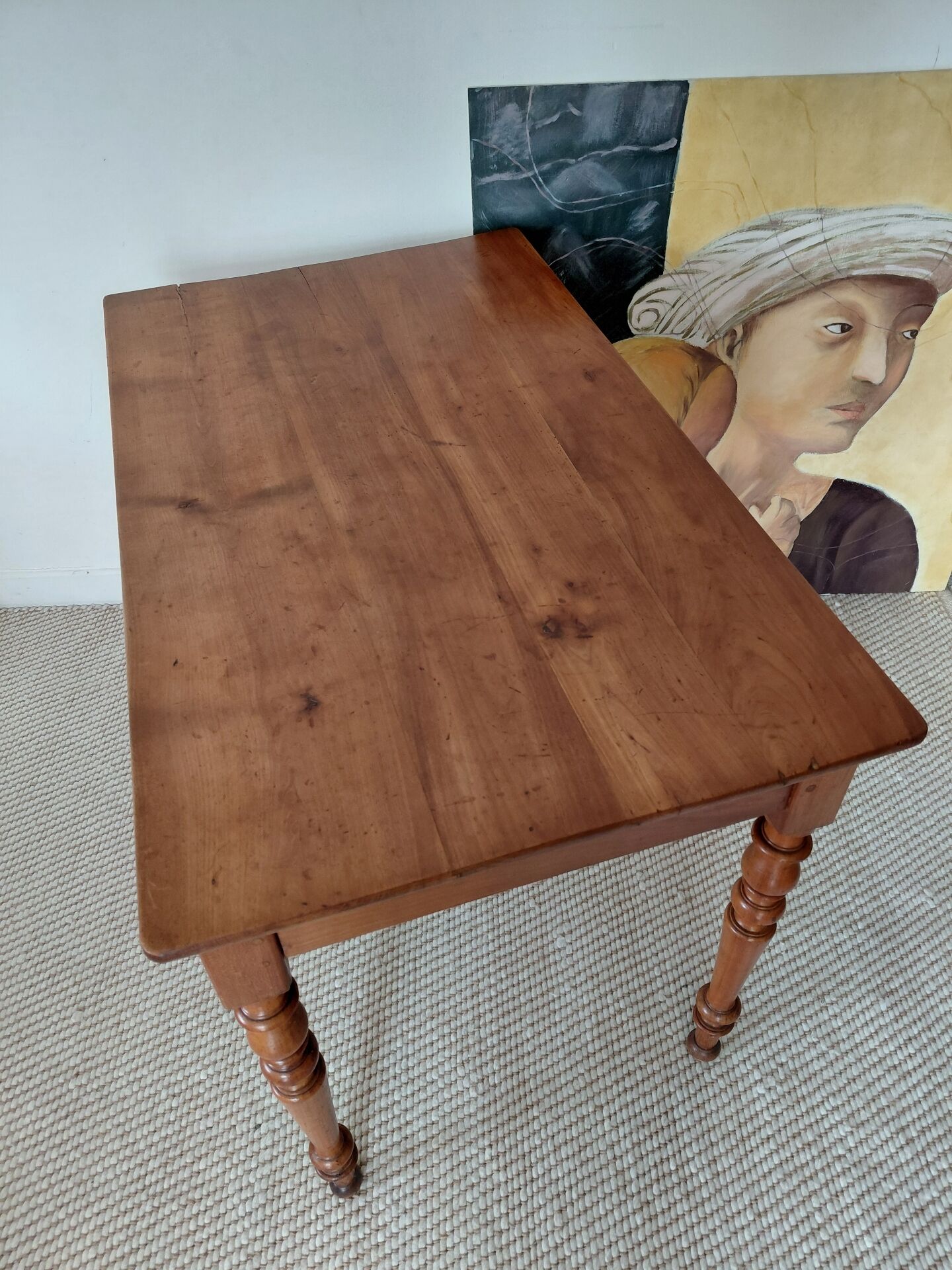 Country-style wooden middle desk Louis Philippe - 19th century