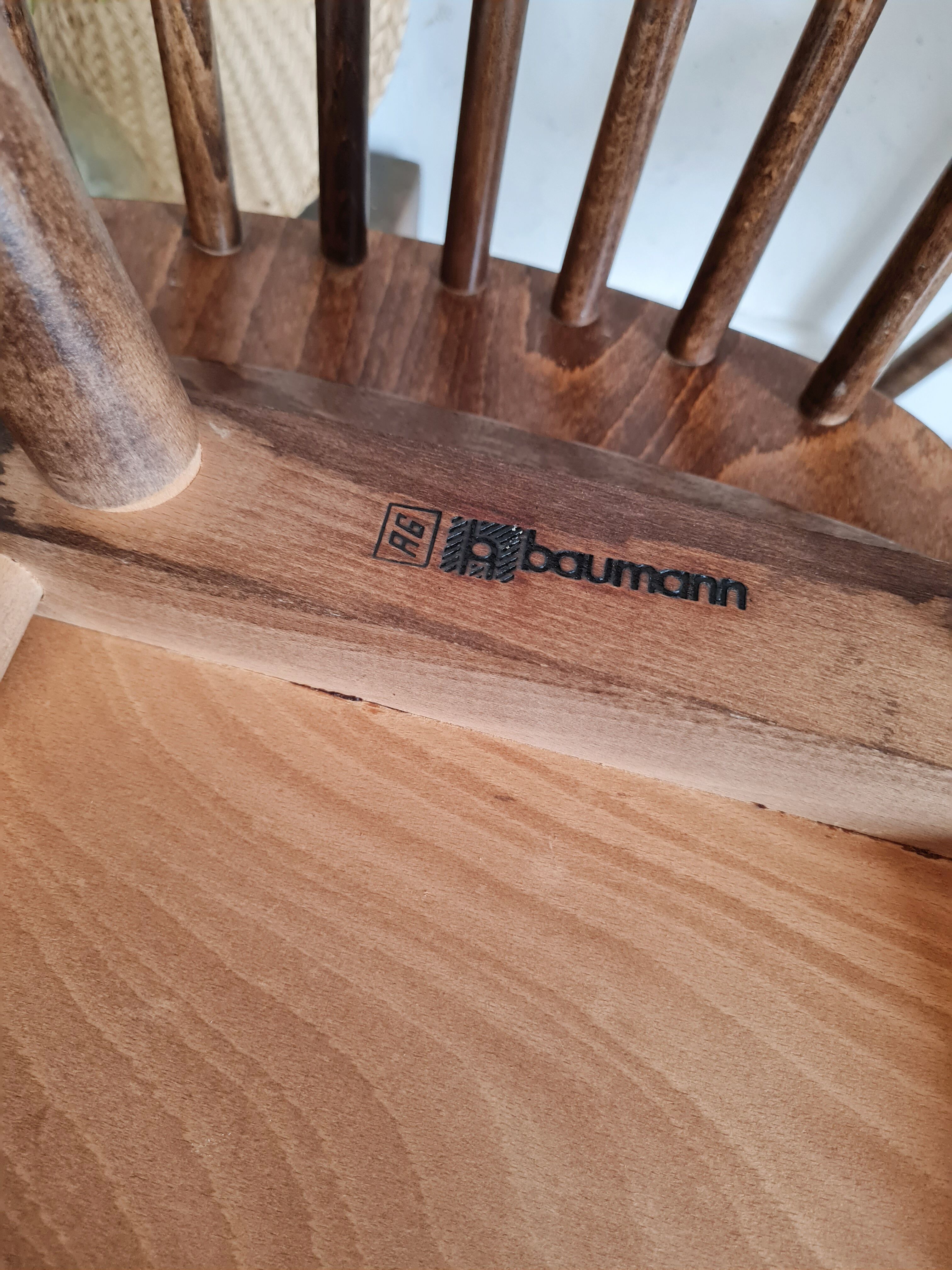 3 wooden trio bistro chairs No. 740 Baumann