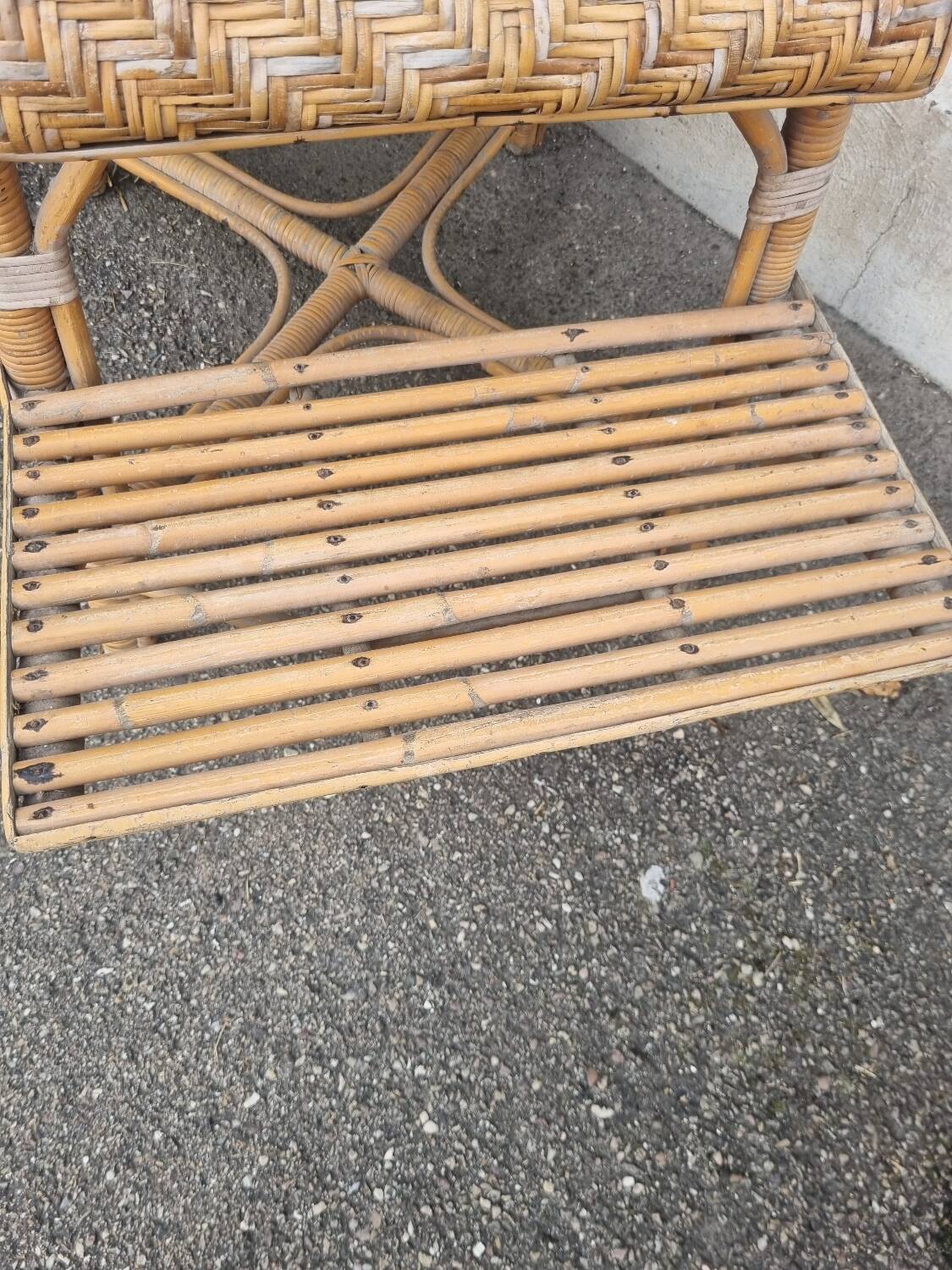 Vintage rattan armchair