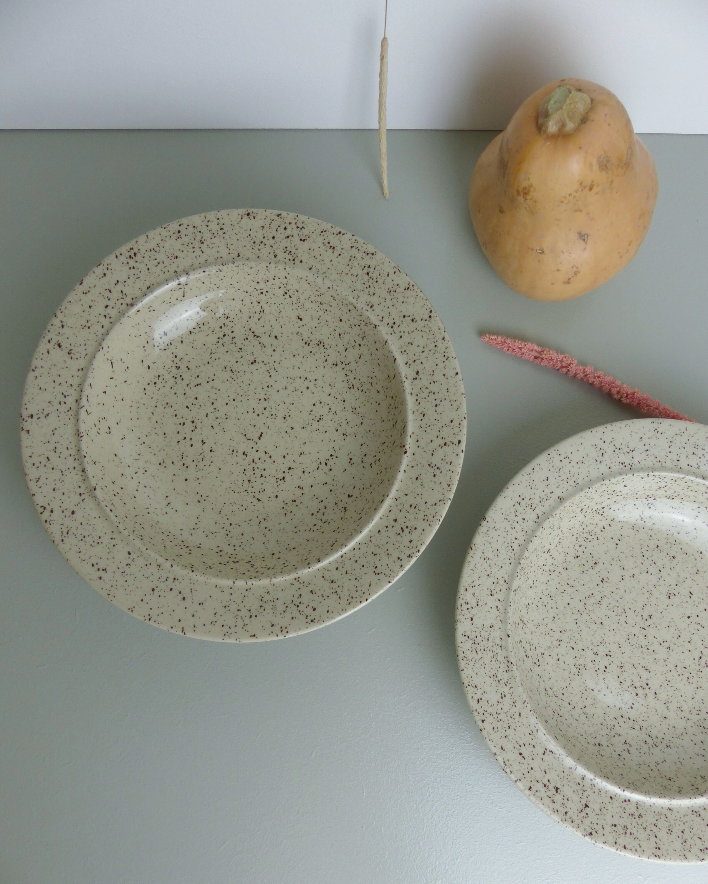 Speckled sandstone plates