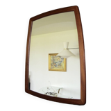 Large vintage teak mirror germany 1960