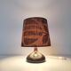 Vintage ceramic lamp signed F. Comte lampshade flowers