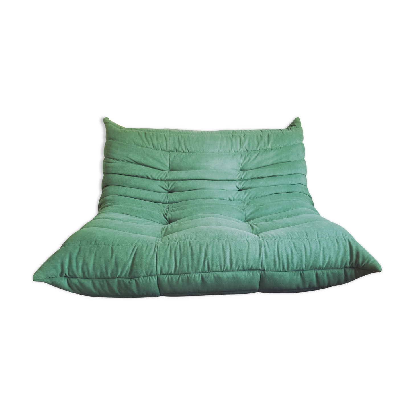 Togo sofa 2 places rehoussé to nine Alcantara Emerald Green