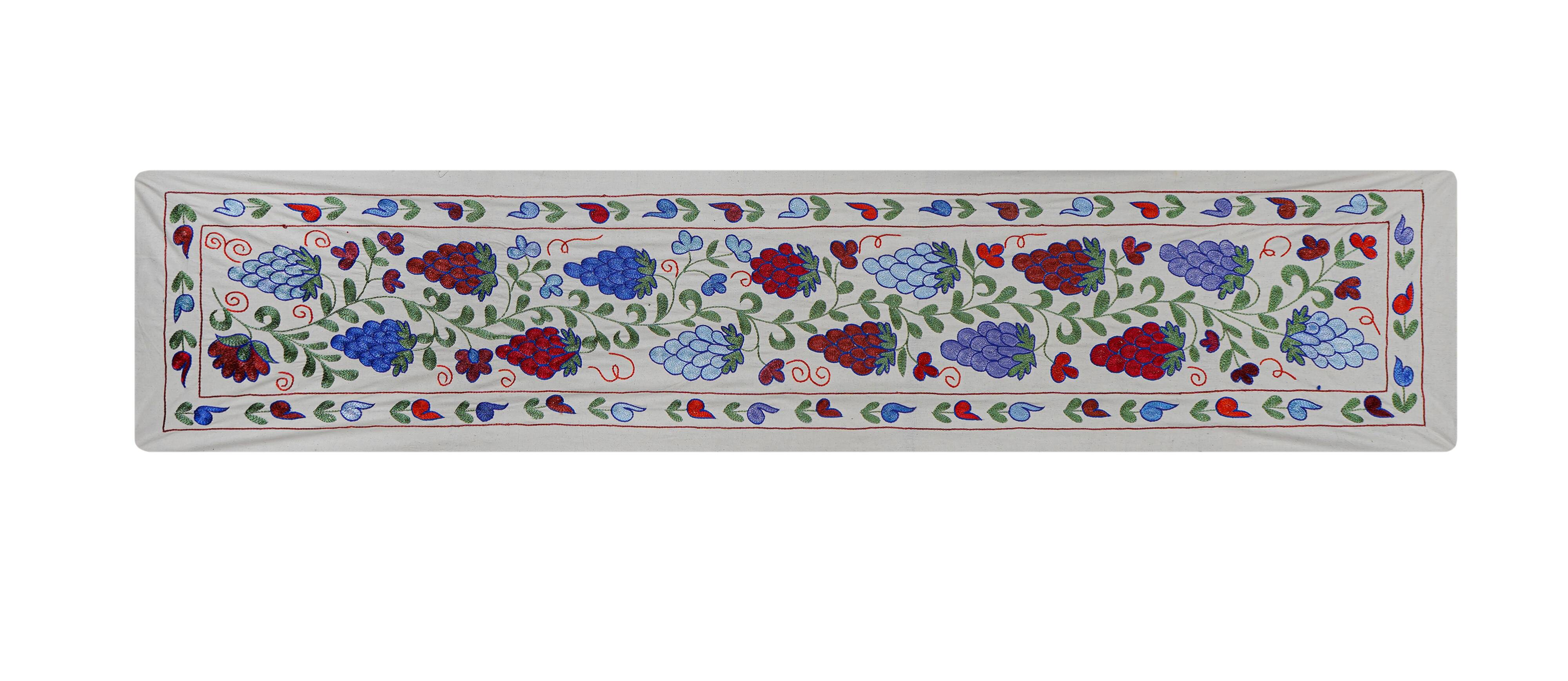 Hand-knotted rug, vintage Turkish rug 43x182 cm