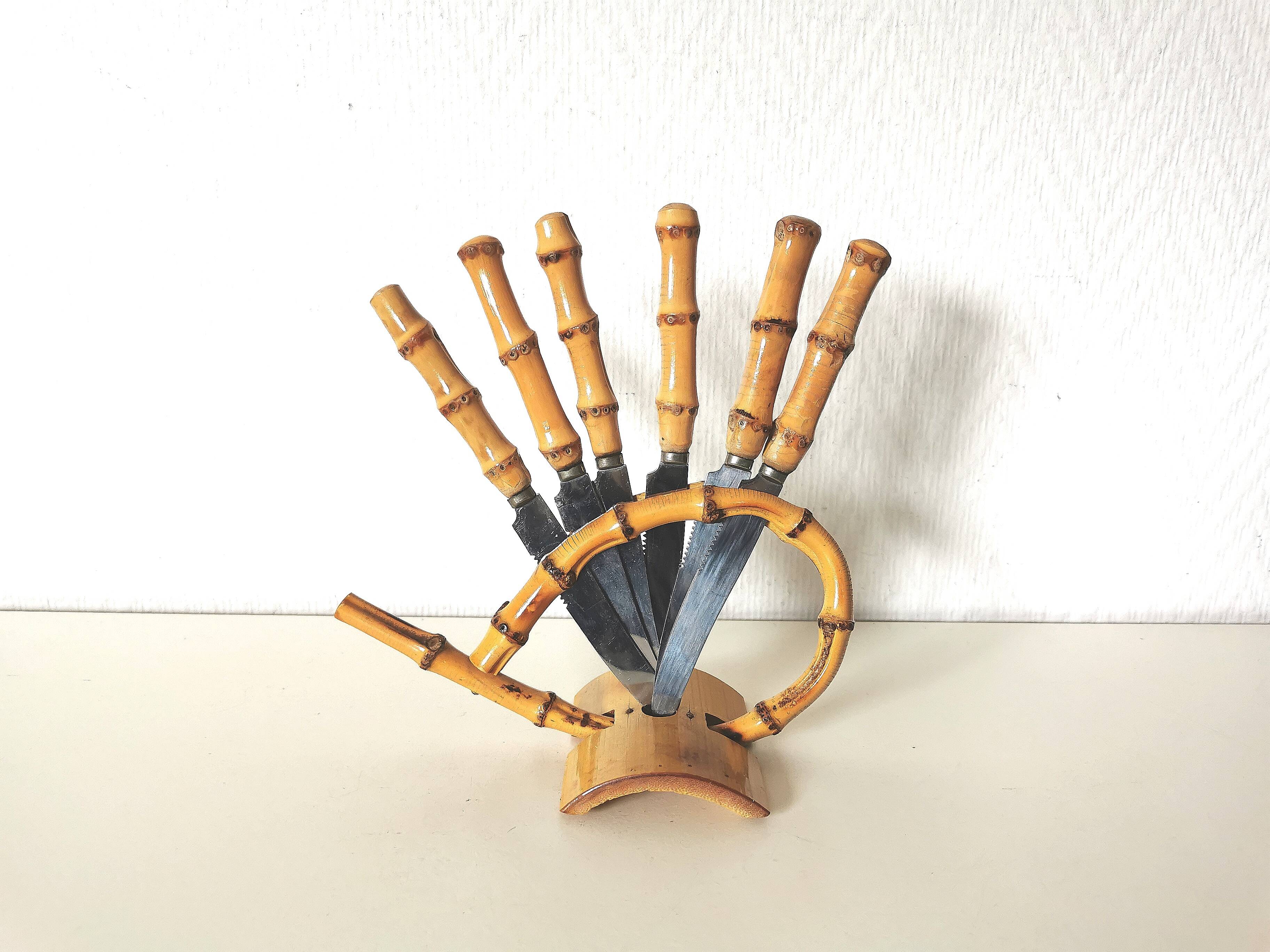 bamboo dessert and cheese knife set