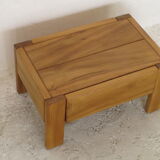 Pair of side tables, House Regain 1970, oiled elm