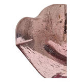 Fruit cup, amethyst bubbled glass compotier