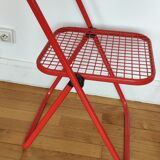 Pair of folding chairs Talin metal red