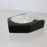 Ashtray, resin and mother-of-pearl inclusions, in the style of Jean Claude Dresse, 1970, vintage