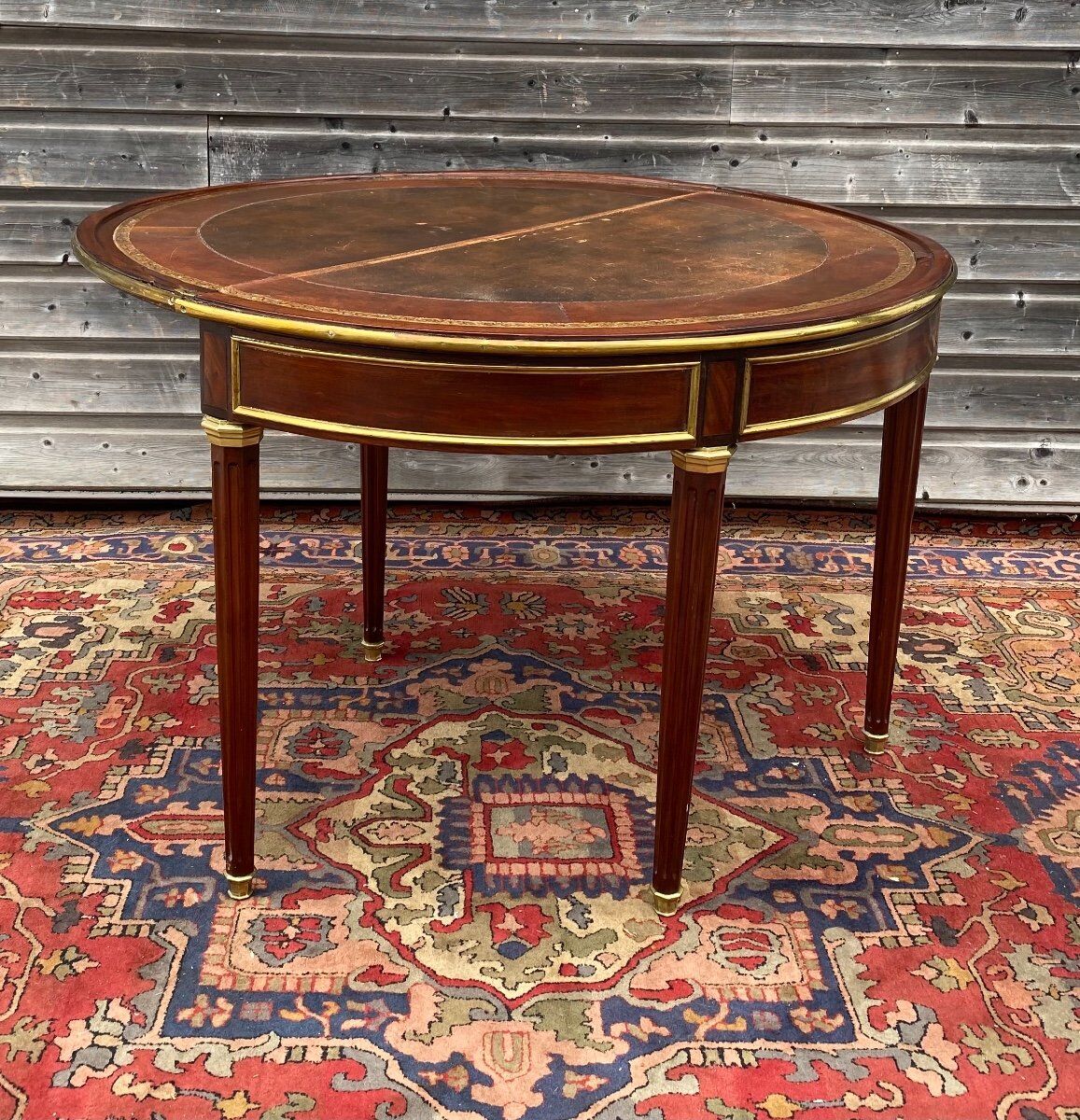 Half moon table in mahogany era Louis XVI XVIII th century